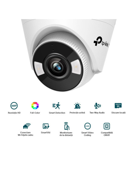 Camere supraveghere IP TP-LINK Camera IP Wi-Fi Turret TP-Link C440-W(4mm), 4MP, Lentila 4mm, IR+WL 30ml, rezolutie video 2304 ×