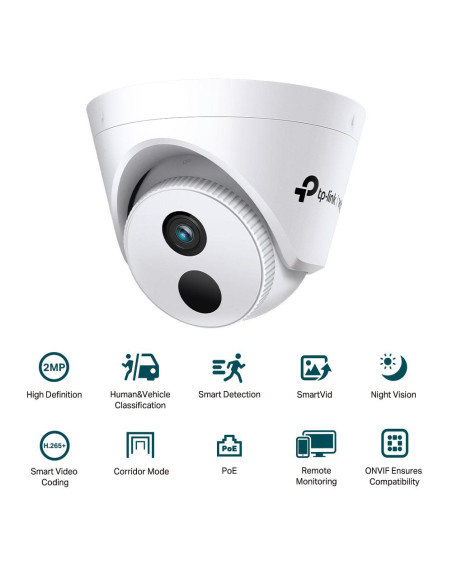 Camere supraveghere IP TP-LINK Camera IP Turret TP-Link C420I(4mm), 2MP, Lentila 4mm, IR 30ml, rezolutie video 1920 × 1080, +/H.