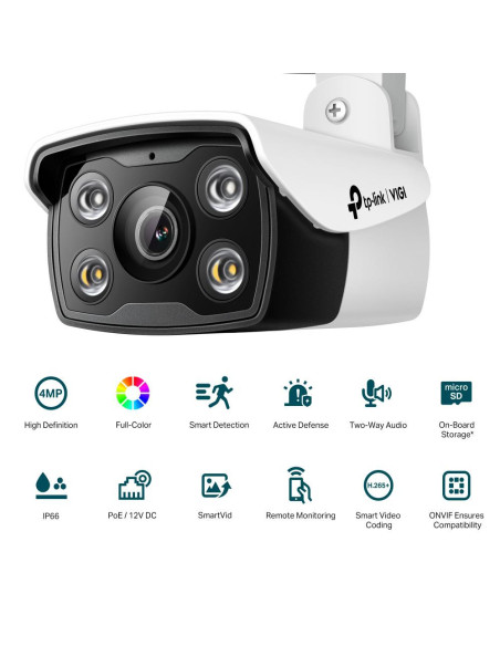 Camere supraveghere IP TP-LINK Camera IP Bullet TP-Link VIGI C340(2.8mm), 4MP, Lentila 2.8mm, IR+WL 30ml, rezolutie video 2560 X