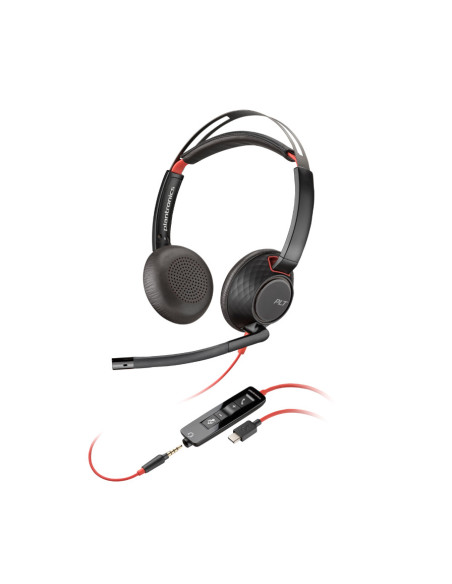 Casti audio HP Casti Head-band HP Poly Blackwire 5220, Wired, noise-canceling, Negru