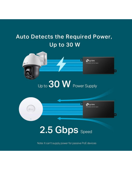 Accesorii switch-uri TP-LINK "2.5G PoE+ Injector Adapter PORT: 1× 2.5G PoE Port, 1× 2.5G Non-PoE Port SPEC: 802.3at/af Compliant