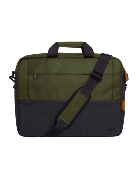 Geantă laptop TRUST Geanta laptop Trust Lisboa, pentru laptopuri cu diagonala pana in 15.6", 2 compartimente, material POM, RPET