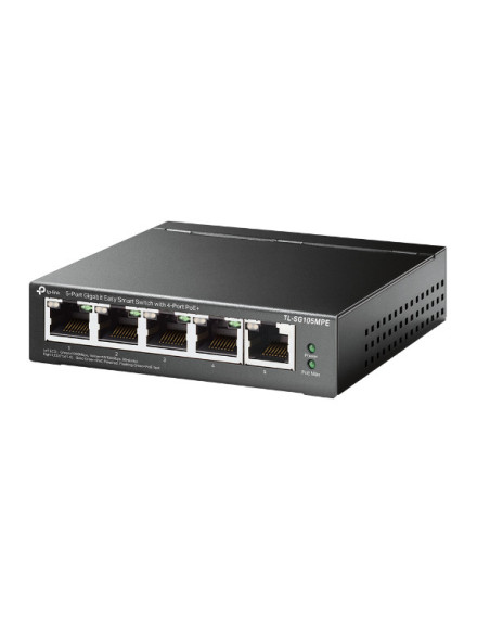 Switch-uri TP-LINK "5-Port Gigabit Easy Smart Switch with 4-Port PoE+ PORT: 4× Gigabit PoE+ Ports, 1× Gigabit Non-PoE Ports SPEC