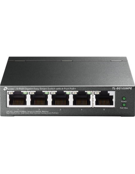 Switch-uri TP-LINK "5-Port Gigabit Easy Smart Switch with 4-Port PoE+ PORT: 4× Gigabit PoE+ Ports, 1× Gigabit Non-PoE Ports SPEC