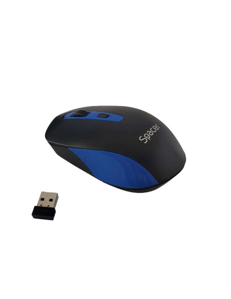 Mouse SPACER Mouse Wireless SPACER SPMO-WS01-BKBL, 1600 dpi, Multicolor