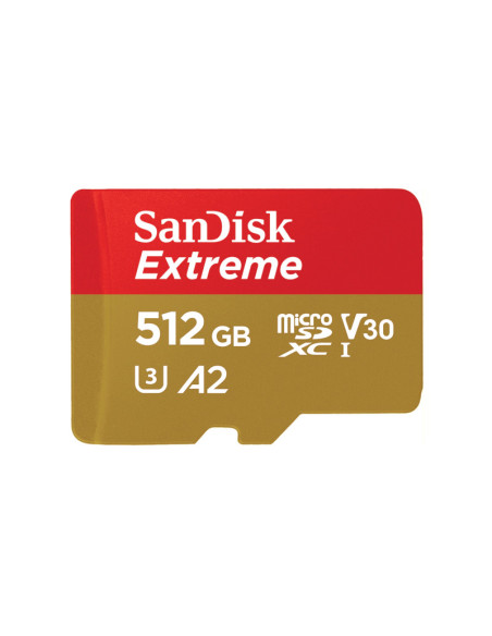 Carduri memorie SANDISK Card de Memorie MicroSDHC SanDisk, 512GB, UHS-I, Class 10, 80MB/s + Adaptor
