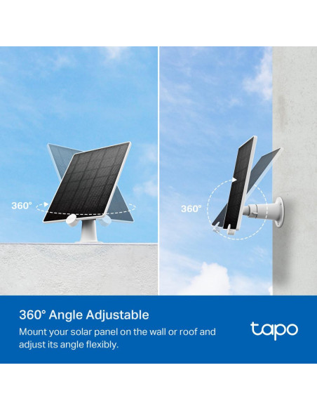 Accesorii TP-LINK PANOU SOLAR PENTRU CAMERE TAPO TAPO A200, Captează energie solară și oferă alimentare non-stop pentru camerele