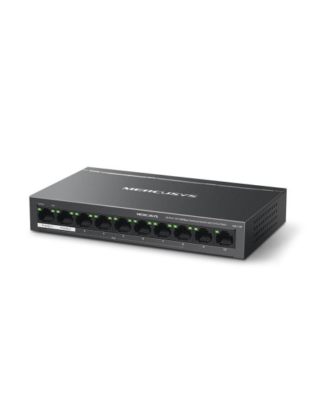 Switch-uri MERCUSYS DESKTOP SWITCH 10PORT MS110P POE, Interfata: 10× 10/100 Mbps, Standarde si protocoale: IEEE 802.3x Flow Cont