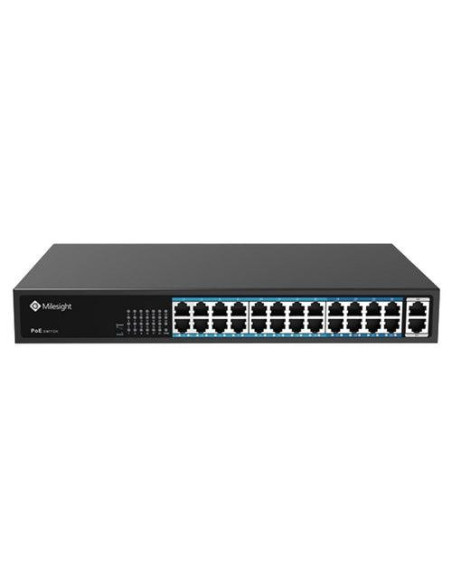 Switch-uri MILESIGHT TECHNOLOGY POE Switch Milesight 24 Porturi POE MS-S0224-GL, Porturi: 24X10/100MbpsPoEports(RJ45)+2X1000Mbps