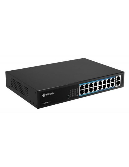 Switch-uri MILESIGHT TECHNOLOGY POE Switch Milesight 16 Porturi POE MS-S0216-GL, Porturi: 16X10/100MbpsPoEports(RJ45) +2X1000Mbp