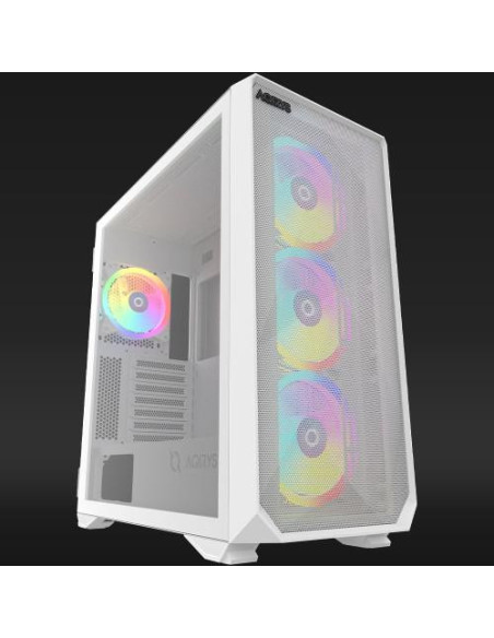 Carcase AQIRYS Carcasa AQIRYS Arcturus Pro, RGB, Mid Tower, White