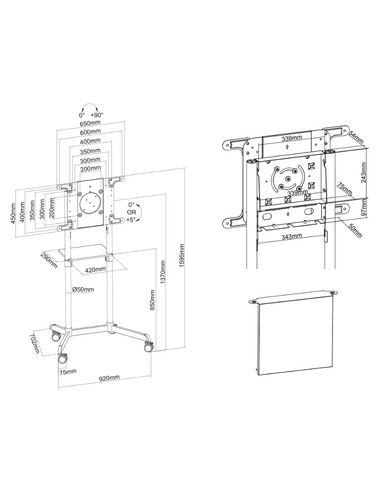 Suport TV / Monitor NEOMOUNTS Stand mobil de...