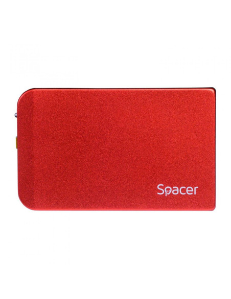 Hard Disk-uri externe SPACER Rack extern HDD/SSD 2.5" Spacer USB 3.0 rosu