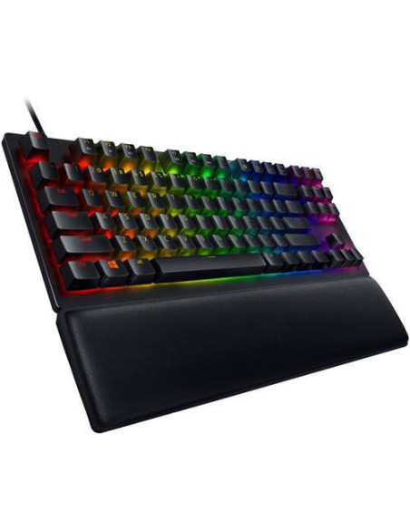 Tastaturi RAZER Tastatura Mecanica Gaming Razer Huntsman V2 Tenkeyless, RGB, USB, negru