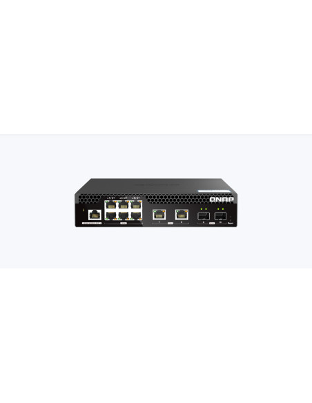 Switch-uri QNAP Switch QNAP M2106R CPU Marvell 98DX2528, 6 porturi 2.5Gbps, 2 porturi 10Gbps SFP+, 2 porturi 10GbE RJ45, rackabi