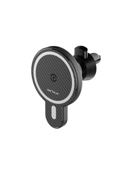 Accesorii SERIOUX Suport Auto Telefon Serioux, cu incarcare Wireless 15W, compatibil MagSafe, prindere grila ventilatie, Intrare