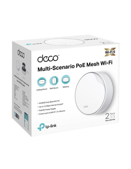 Routere Wireless TP-Link AX3000 whole home mesh Wi-Fi 6 System, Deco X50-POE(2-pack) Dual- Band, Standarde Wireless: IEEE 802.11
