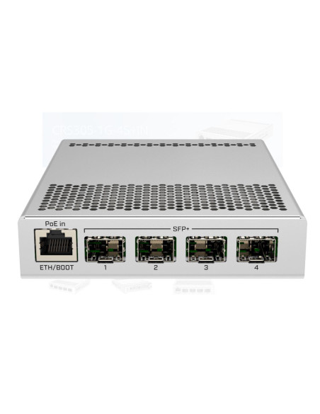 Switch-uri Mikrotik CRS305-1G-4S+OUT FIBERBOX PLUS, Procesor: 800 MHz dual core, Sistem operare: RouterOS v7 / SwOS, 256Mb RAM,