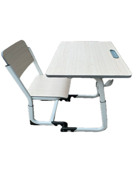 Ansamblu birou si scau elevi  culoare gri deschis Seme by Heinner