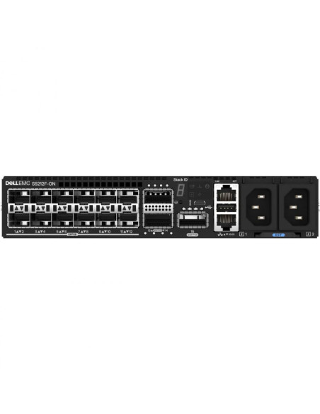 Switch-uri Dell EMC S5212F-ON Switch, 12x 25GbE SFP28, 3x 100GbE QSFP28 ports, IO to PSU air, 2x PSU, 3Yr ProSupport + NBD