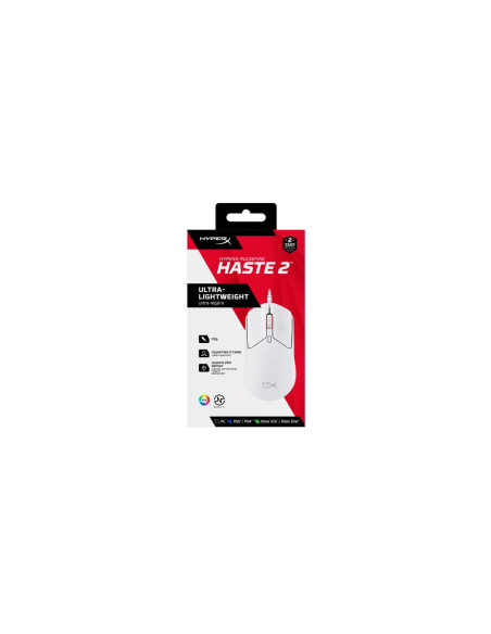 Mouse HP Mouse Gaming Cu fir HyperX Pulsefire Haste, 26000 DPI, Alb