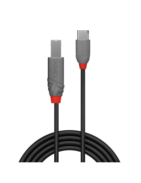 Cabluri periferice LINDY Cablu Lindy 2m USB 2.0 Tip A la Tip B, Anthra Line