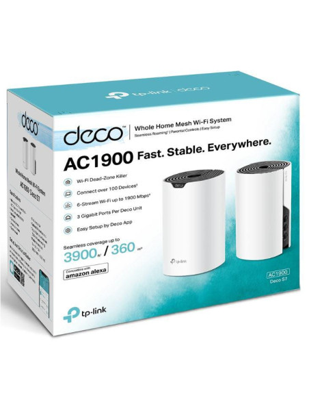 Routere Wireless TP-Link Sistem Mesh Wi-Fi pentru întreaga casă AC1900, DECO S7(2- PACK) WI-FI 5, Standarde wireless: IEEE 802.1