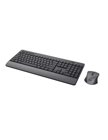 Kit mouse tastatura TRUST Kit Wireless tastatura si mouse TRUST Trezo, taste numerice, negru