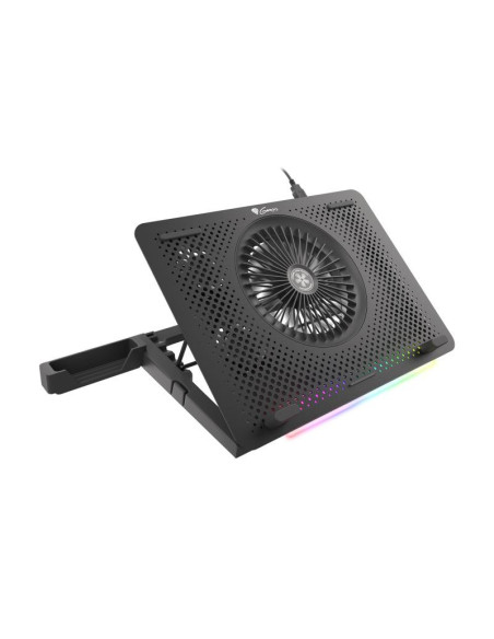 Stand & cooling pad GENESIS Stand/Cooler laptop Genesis Oxid 450 RGB, 15.6", 5 ventilatoare, iluminare RGB, negru