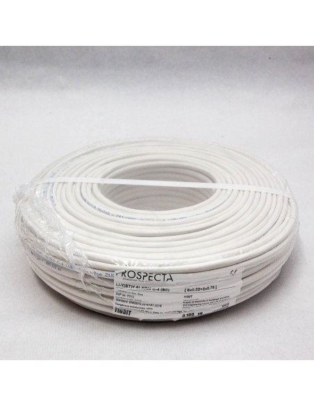 Accesorii PROSPECTA Cablu alarma 8 x 0.22 + 2 x 0.75 premium, cupru 100%, cod: I105ITLi-Y (ST)Y, made in Italy, utilizare pentru