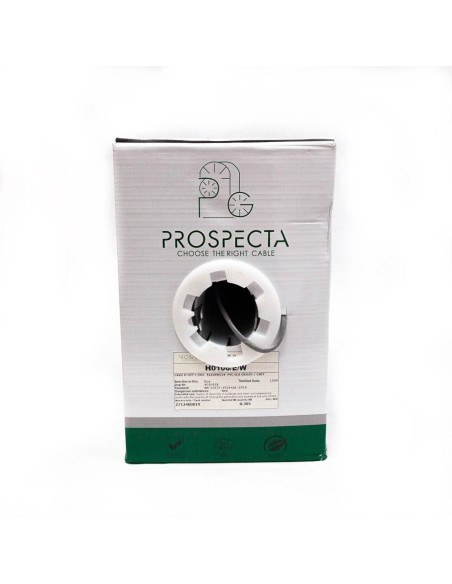 Accesorii PROSPECTA Cablu UTP CAT 5E 4x2xAWG24, cupru 100%, cod: H0106/E/W, pentru retelistica (pana la 100MHz), numar perechi: