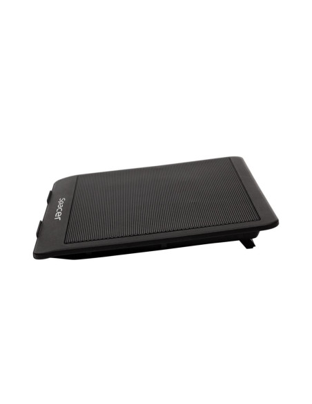 Stand & cooling pad SPACER STAND LAPTOP SPACER SP-NC19 15.6", sita metal, fan 14cm, led albastru, negru