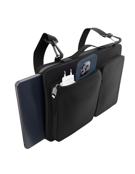 Accesoriu laptop NEXT ONE Geanta neagra de umar compatibilia cu MacBook Pro 16" 2023/ 2022/ 2021/ 2020/2019