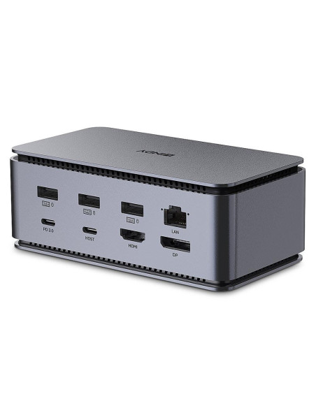 Docking station LINDY Docking station Lindy DST-Pro USB4, USB Type-C, 100W, Gri, 2 ani Garantie