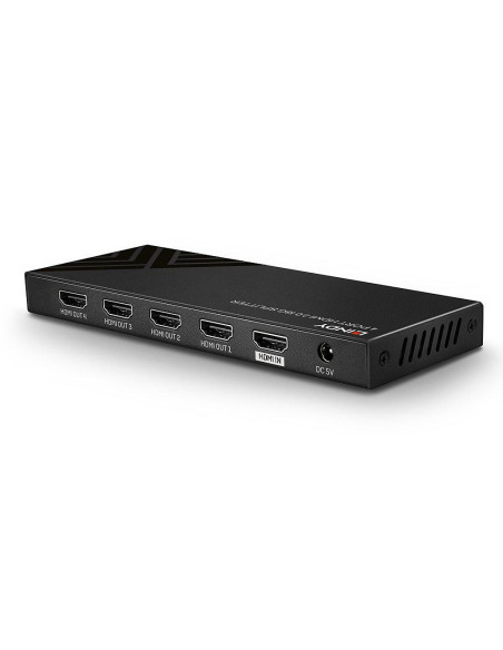 Splittere audio-video LINDY Splitter semnal video Lindy 4x HDMI 2.0 18G, latime de banda 18Gbps, rezolutie maxima 3840x2160, aud