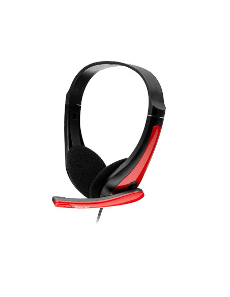 Casti audio SPACER Casti cu micr. Spacer, cu fir, rosu