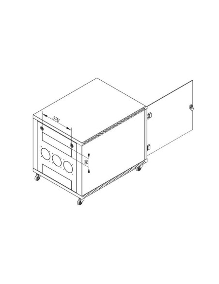 Cabinete metalice / Rack -uri TRITON Rack de podea 19" Triton 12U 600x1000mm usa fata sticla panouri laterale/spate detasabile s