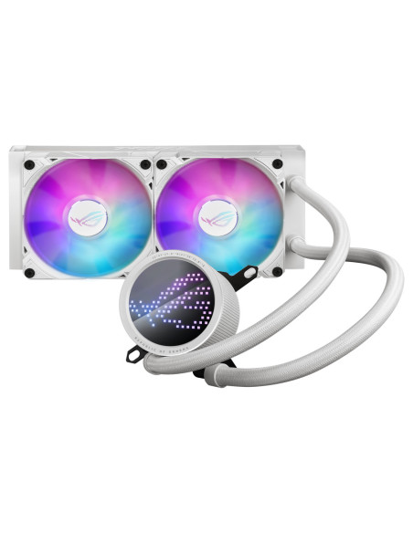 Cooler Procesor ASUS Cooler Procesor ASUS ROG Ryuo III 240 ARGB White Edition, Lichid, 12 cm, 2 ventilatoare, aRGB