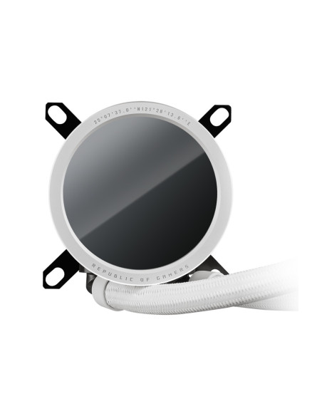 Cooler Procesor ASUS Cooler Procesor ASUS ROG Ryuo III 240 ARGB White Edition, Lichid, 12 cm, 2 ventilatoare, aRGB