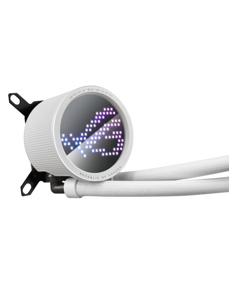 Cooler Procesor ASUS Cooler Procesor ASUS ROG Ryuo III 240 ARGB White Edition, Lichid, 12 cm, 2 ventilatoare, aRGB