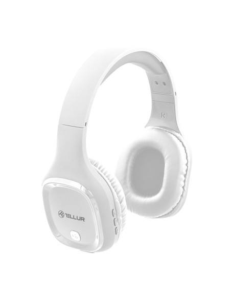 Casti audio TELLUR Casti Head-band Tellur Pulse, Wireless/Wired, Alb