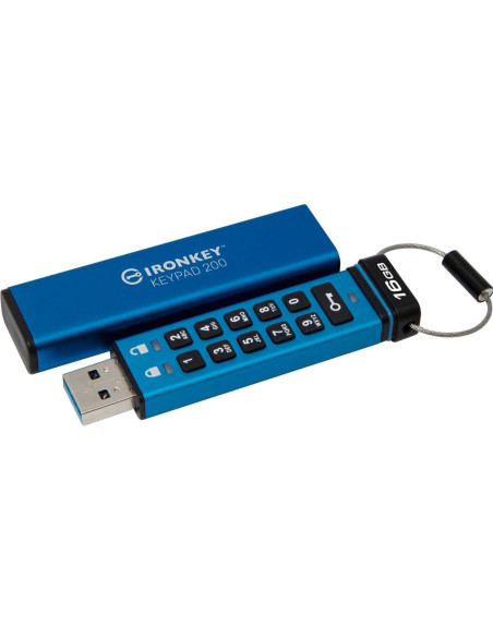 Memorii USB KINGSTON Memorie USB Kingston Keypad 200 16 GB, USB 3.2, Albastru
