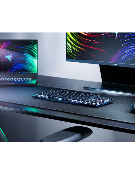 Tastaturi RAZER Tastatura Mecanica Gaming Razer DeathStalker V2 Pro Tenkeyless, RGB, Wireless, Negru