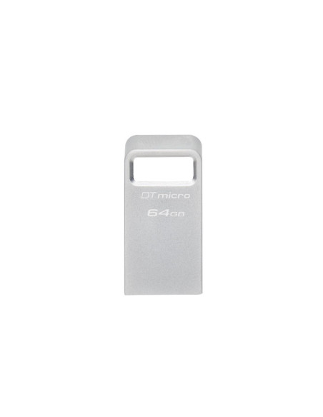 Memorii USB KINGSTON Memorie USB Kingston DataTraveler Micro 64 GB, USB 3.2, Argintiu