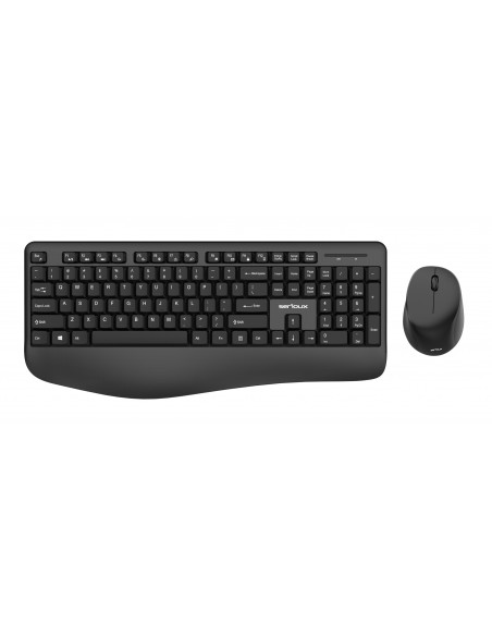 Kit mouse tastatura SERIOUX Kit tastatura + mouse Serioux NK9810WR, wireless 2.4GHz, US layout, multimedia, mouse optic 1200dpi,