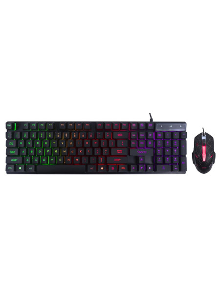 Kit mouse tastatura SPACER Kit Wired tastatura si mouse SPACER SP-GK-01, taste numerice, Negru