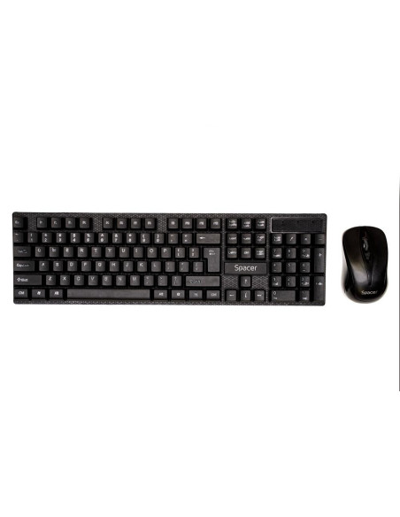 Kit mouse tastatura SPACER Kit wireless tastatura si mouse SPACER SPDS-1100, taste numerice, negru