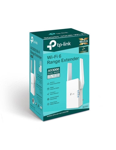 Access point & Range Ext. TP-link AX3000 Wi-Fi Mesh Range Extender, RE705X, 1 Port Ethernet Gigabit, 2 Antene externe, Standarde