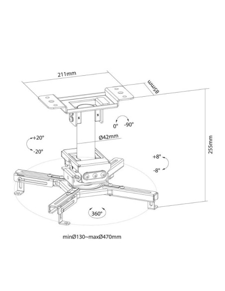Accesorii videoproiectare NEOMOUNTS Suport videopr.de tavan NM 45kg ng