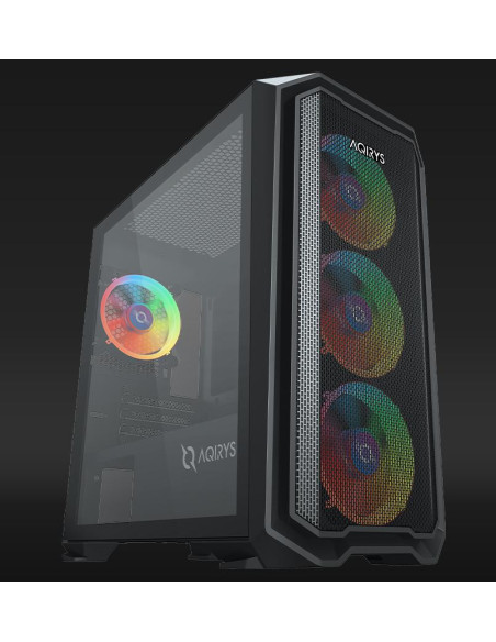 Carcase AQIRYS Carcasa AQIRYS WEZEN, RGB, Mid Tower, Black